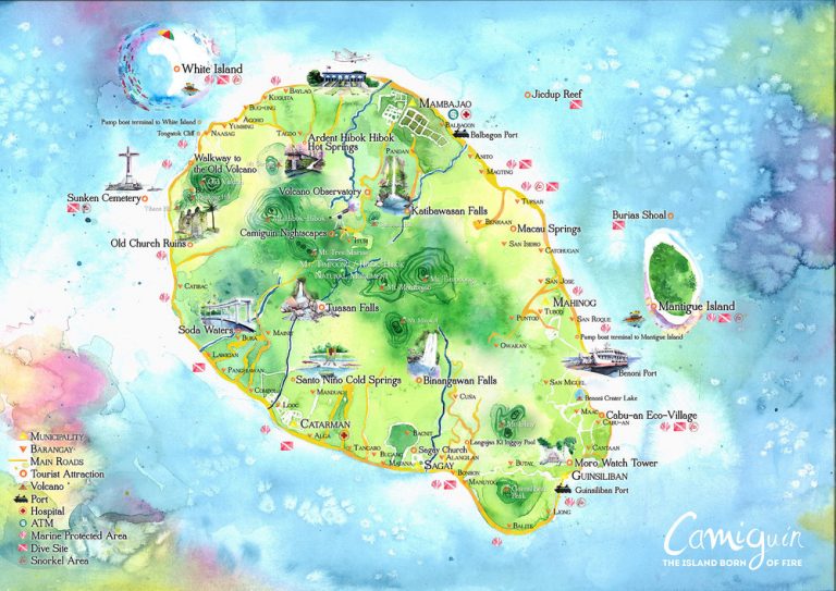 mapa turistico camiguin